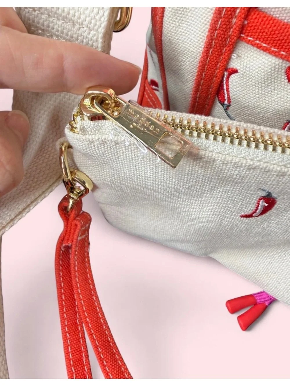 Madden Girl Chili Pepper Mini Tote Crossbody Bag with Charms & Pouch [COPY]